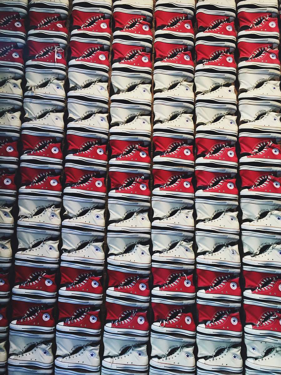 clothing assorted Converse sneaker lot footwear